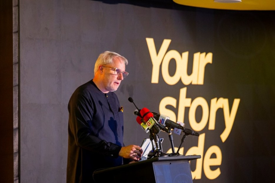 MTN Ghana CEO Stephen Blewett Addressing Stakeholders At The 30th Anniversary Launch